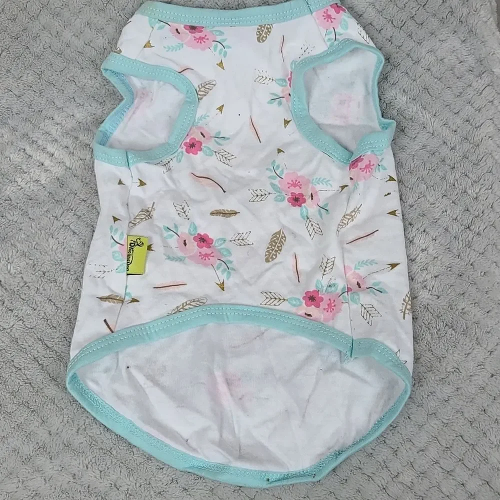 DroolingDog Feather Arrow Floral Pet Canine Costume Dog T-Shirt Vest Cat Shirt L
